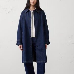NWOT Banana Republic Factory DENIM MAC COAT